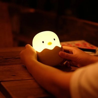 DD-JZ-01 Luminaria decorativa pintinho silicone recarregavel