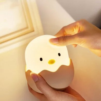 DD-JZ-01 Luminaria decorativa pintinho silicone recarregavel