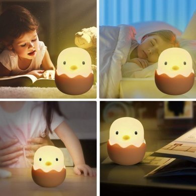 DD-JZ-01 Luminaria decorativa pintinho silicone recarregavel