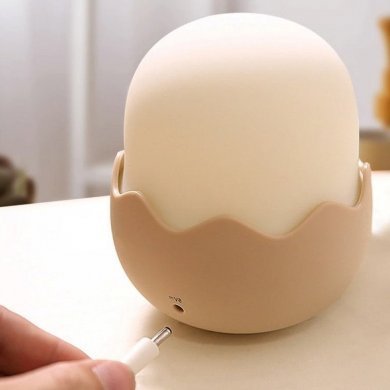 DD-JZ-01 Luminaria decorativa pintinho silicone recarregavel