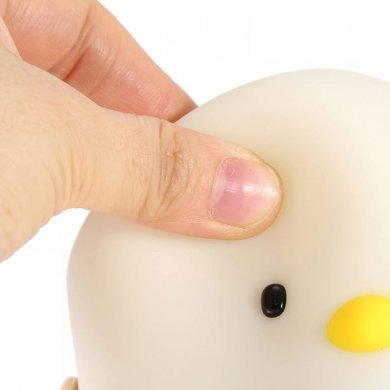 DD-JZ-01 Luminaria decorativa pintinho silicone recarregavel