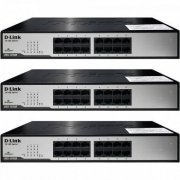 Kit 3x Switch D-Link 16x portas RJ45 10/100Mbps kit 3