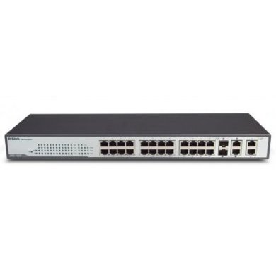DES-1228 Switch D-Link Smart 24x 10/100Mbps + 4x Gigabit / 2x Combo Cooper