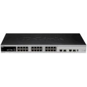 Switch Fast D-Link 24 portas Series L2+ 2 portas Gigabit e 2 portas SFP