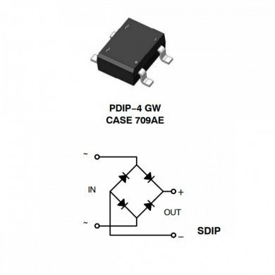 DF10S 10x Ponte de Diodos 1000V 1A SMD S-DIP4