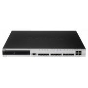 Switch D-Link xStack 12Ports Gigabit SFP Managed, Standalone L3, 4 Combo 1000BASE-T Ports, IPv6