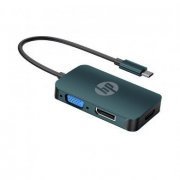 HP Adaptador USB Tipo c para HDMI/VGA/DP em alumínio HDMI/DP 4Kx2K 30HZ VGA 1080p 60HZ