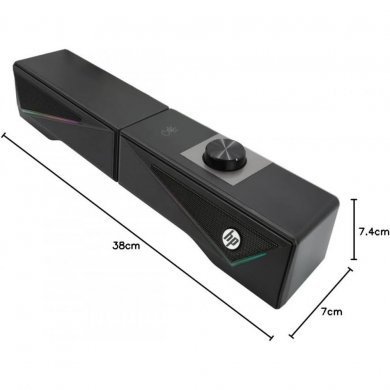 HP soundbar DHE-6005 LED RGB 6W USB preto