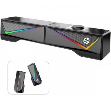 DHE-6005 HP soundbar DHE-6005 LED RGB 6W USB preto