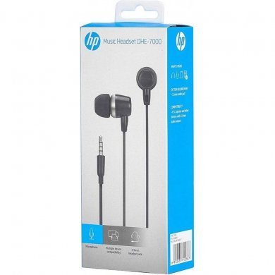 DHE-7000BK HP fone de ouvido P2 intra auricular preto