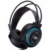 HP Headset gamer DHE-8001 LED azul conexão USB + P2 d