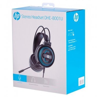 HP Headset gamer DHE-8001U LED azul conexão USB