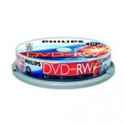 Mídia DVD-RW Philips 4.7GB 120Min. 1/4x (Tubo Pino com Tipo: DVD-RW (Regravável), Capacidade: 4.7GB 120 Minuto
