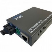 D-NET Conversor de mídia Ethernet Fibra LX Monomodo 10/100/1000 Base-T 20 Km