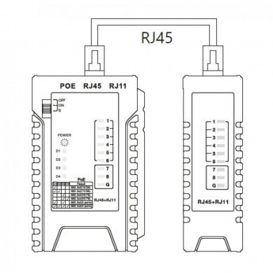 DN-TEST-POE D-Net Testador Cabos Rede RJ45 RJ11 - PoE