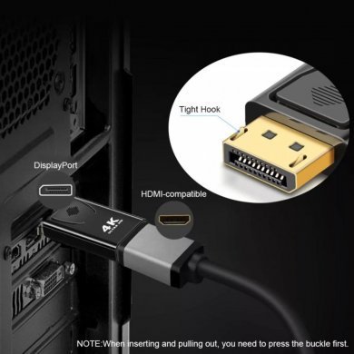 Conversor Displayport M para HDMI F