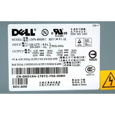 DPS-450DBC DELL Fonte ATX 450W PowerEdge 1600SC