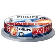 Midia DVD+R Dual Layer Philips 8.5GB 240 minutos 8X, Tipo: DVD+R Dual Layer Gravavel, Capacidade: 8.5GB, Veloc