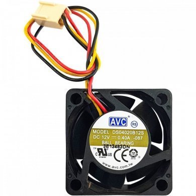 Fan Cooler AVC 40x40x20mm 12V 0.4A conector 3 fios