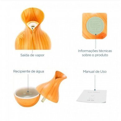 DS11205-MC Umidificador difusor ultrassônico USB com LED