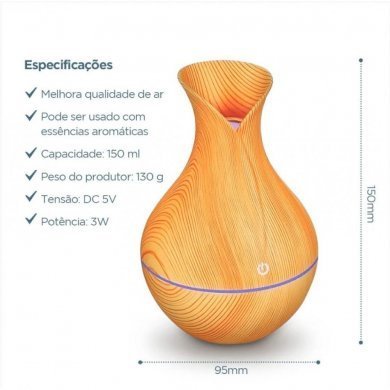 DS11205-ME Umidificador difusor ultrassônico USB com LED