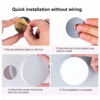 Luminária luz LED de armário closet recarregável