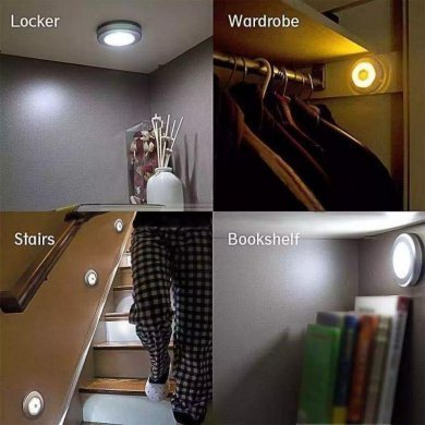 Luminária luz LED de armário closet recarregável