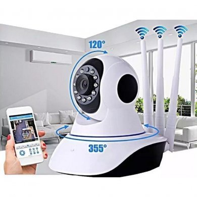 Câmera IP PAM/TILT HD 3 antenas com IR 1/4 CMOS