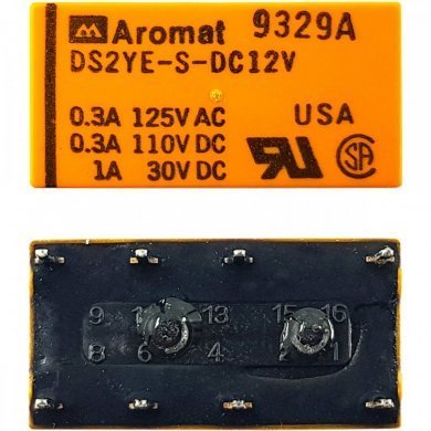 DS2YE-S-DC12V 3x Rele 12V 1A 125VAC com 8 terminais