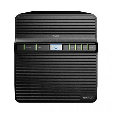 DS418J Synology NAS 4 Baias SATA até 40TB
