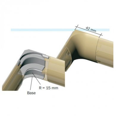 DS-19440 Dutotec Curva Slim Interna 90º Branco