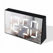 Relógio LED digital de mesa espelhado 