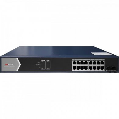 DS-3E0518P-E/M Switch Hikvision 16 portas RJ45 Gigabit PoE +2x SFP