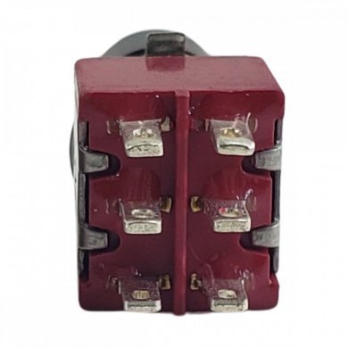 Chave Push Button 6T NA/NF 2A 250V botão preto