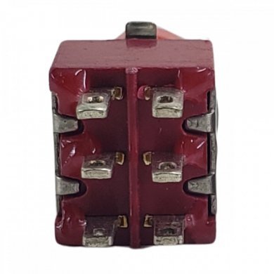 Chave Push Button 6T NA/NF 2A 250V botão vermelho