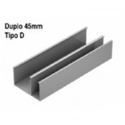 Dutotec PERFIL DUPLO 45MM TIPO D BRANCO LISO 3.0 MT 