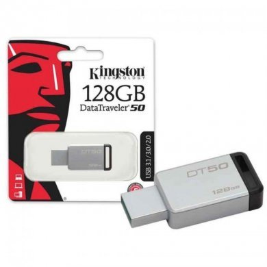 DT50/128GB Pen Drive Kingston USB 3.1 128GB Preto