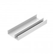Dutotec PERFIL DUPLO 25MM TIPO D BRANCO LISO 3.0 MT BASE CANALETA ALUMINIO BARRA 3 METROS