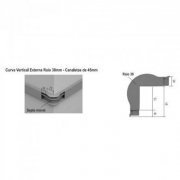 Dutotec SEPTO CURVA VERT 90 45 EXTERNA AL R30 DIVISOR DUTOTEC BRANCO