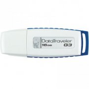 Pen Drive Kingston 16GB DataTraveler G3 USB 2.0 (Branco e azul) Capacidade de memória: 16 GB, Velocidade de le