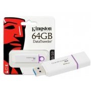 Pen Drive Kingston 64GB USB 3.0 Data Traveler Generation 4 Cor: Branco e Violeta
