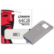 Pen Drive Kingston 64GB DataTraveler Micro 3.1 USB 3.0 Prata Metal