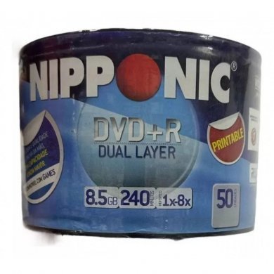 DVD+R-DL-PRINTABLE Nipponic MÍDIA DVD+R DL 8.5GB 50 Unidades