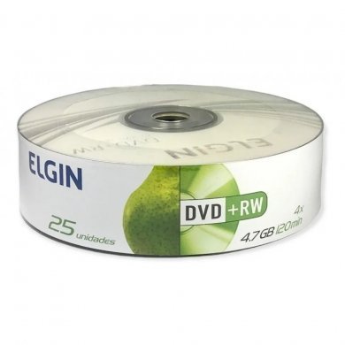 DVD-RW-4.7-25 ELGIN Mídia DVD-RW 4.7GB 120Min. 1/4x 25 unidades