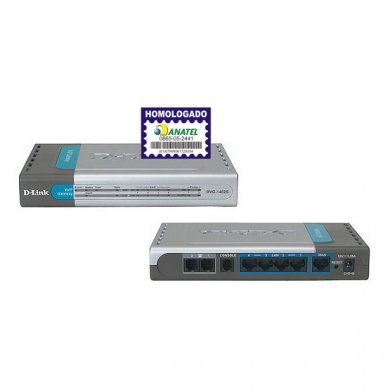 DVG-1402S Gateway VoIP SIP D-Link DVG-1402S, 2 Portas RJ11 (Telefone) + 4 P