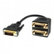 OEM Cabo DVI-D Macho x 2 DVI-D Femea 10cm de comprimento