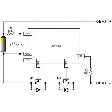 DW01A-G CI DW01A battery protection SOT6 SMD (Kit 5x und)