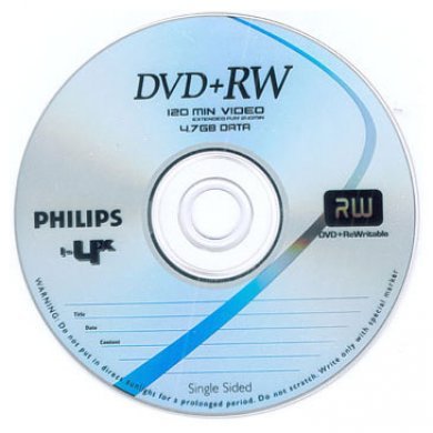 DW4S4S01F/55 Mídia DVD+RW Philips 4.7GB 120 minutos 1/4X (Box Acrílico Slim)