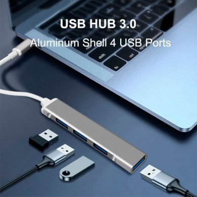 Hub USB-C para 2x USB 2.0 + 1x USB 3.0 + 1x USB-C