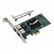 Intel Placa Rede Dual Gigabit 2x RJ45 10/100/1000Mbps PCI-E x1  (Espelho Alto e Baixo)